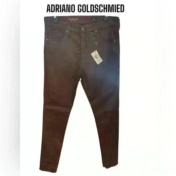 Adriano Goldschmied Farrah High-Rise Skinny Ankle Pant, Burgundy, SZ 30 NWT - Picture 1 of 6